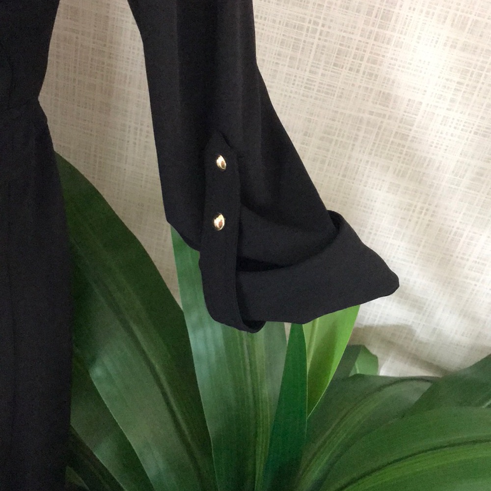 Cache Gold Buckle Ruffled Wrap Dress - Picture 4 of 8